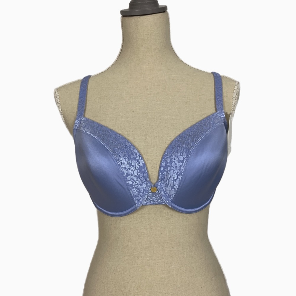 Le Mystere Safari Bra Whisper Blue Size 34 DD/E NWT Underwire Plunge